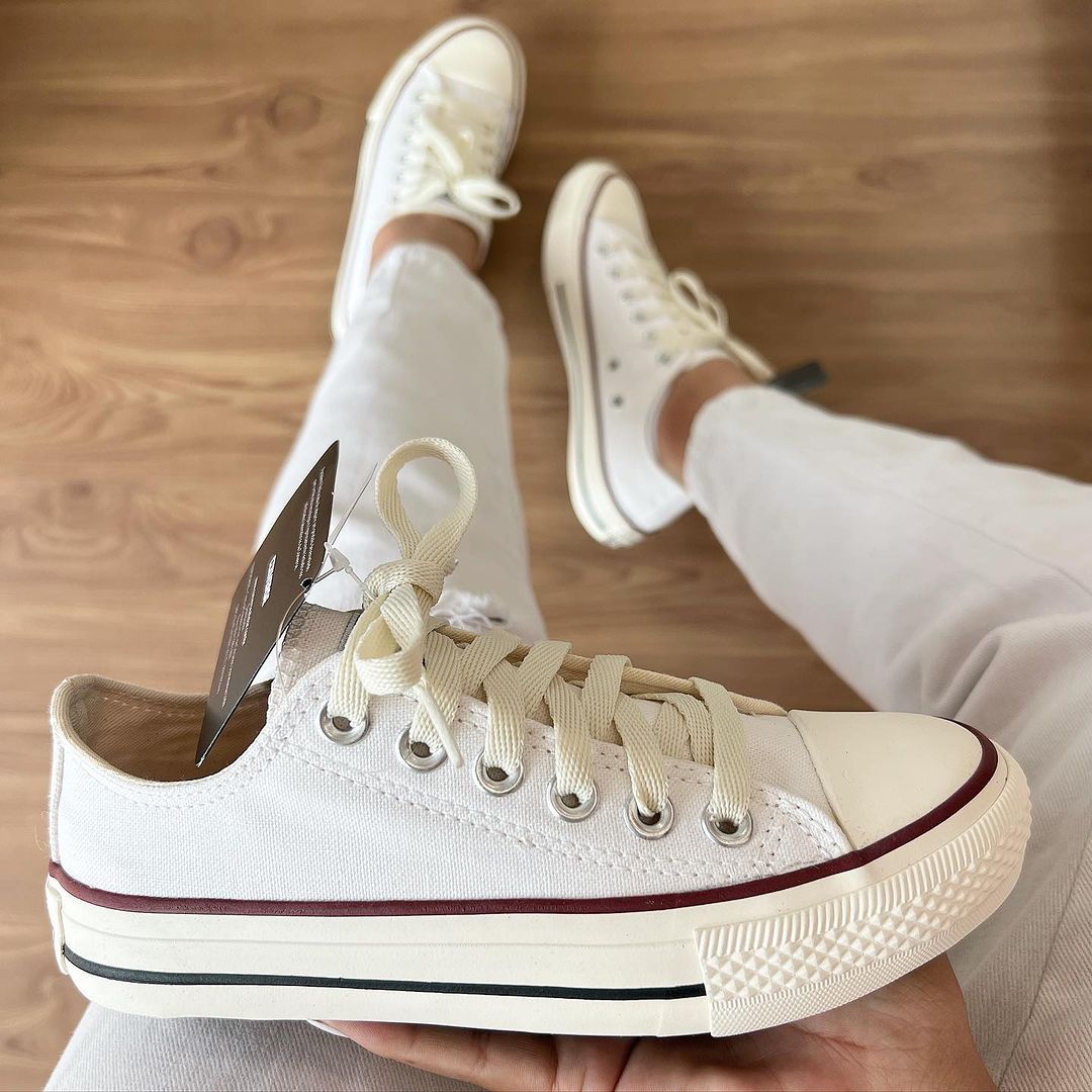 Tênis All Star Off White Vermelho Premium