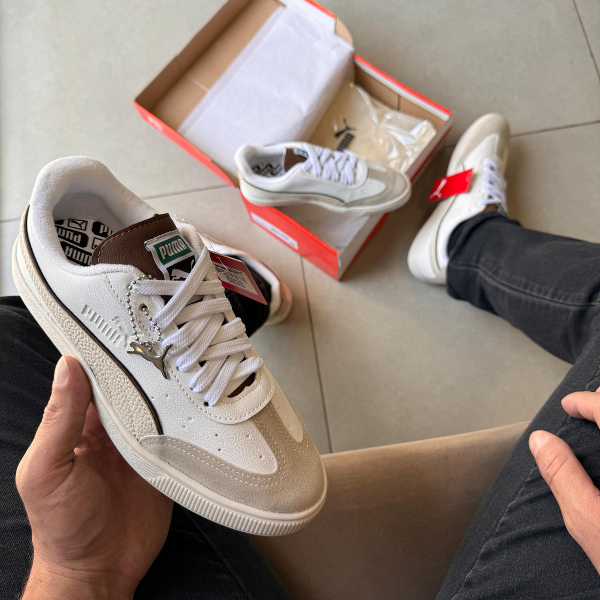Tênis Puma Social Castanho Off Masculino - Tênis Divas