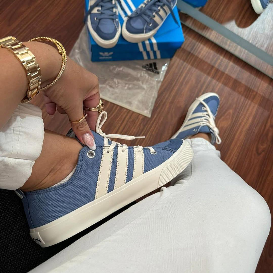 Tênis Adidas Street Azul Premium