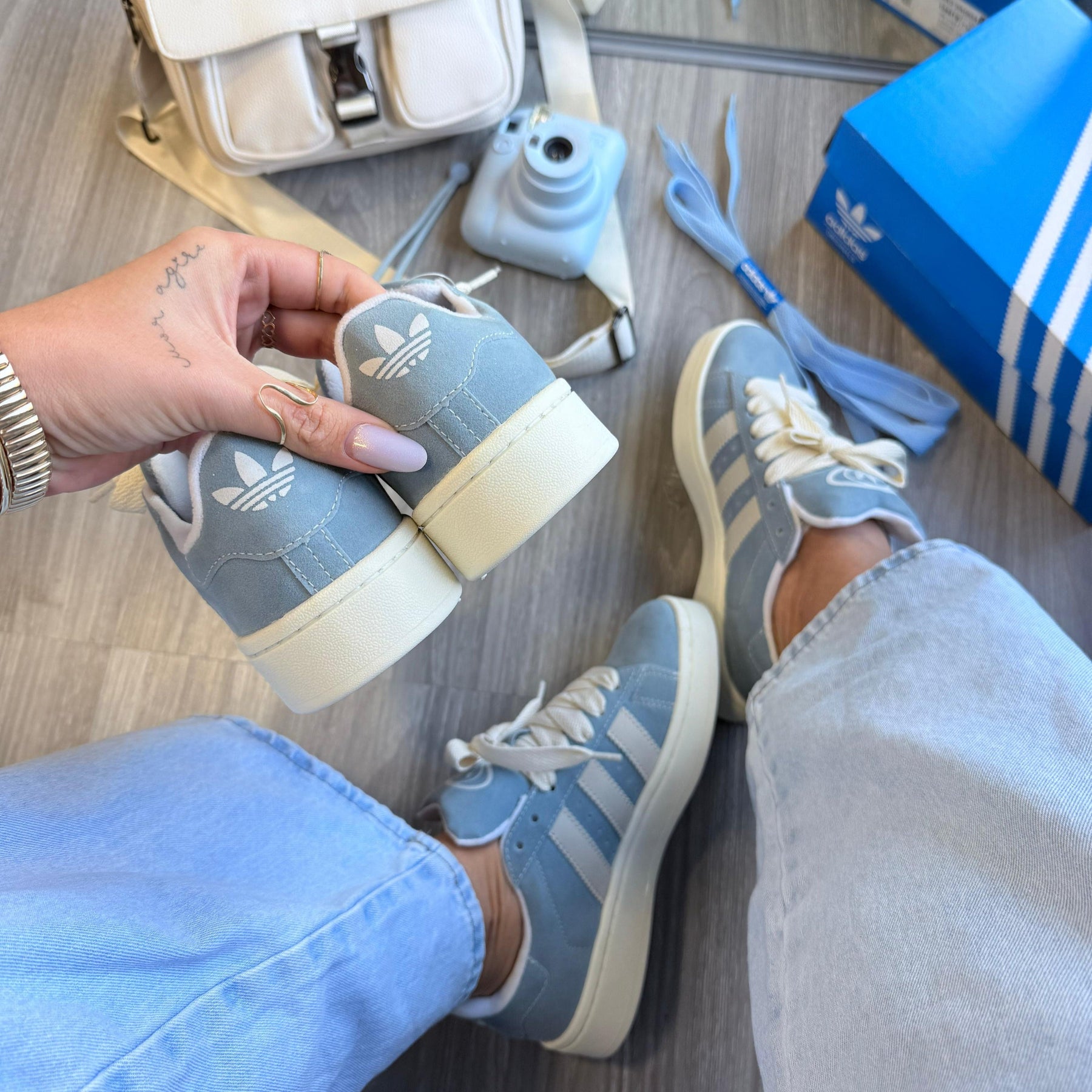 Tênis Adidas Campus Azul Bebê Premium