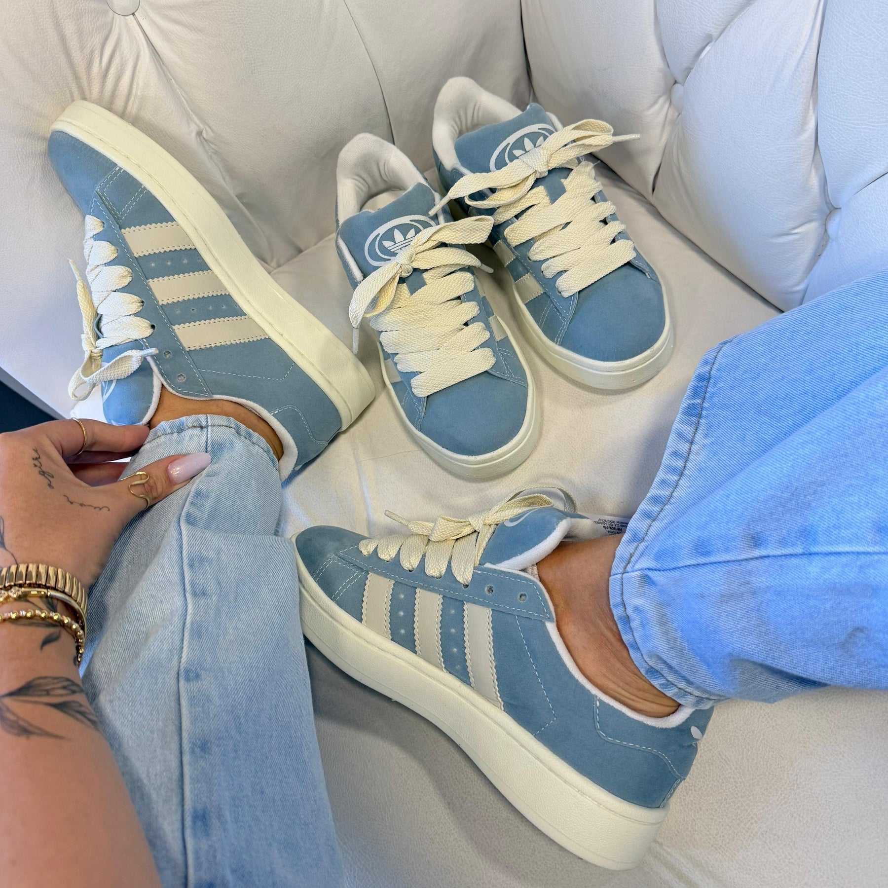 Tênis Adidas Campus Azul Bebê Premium