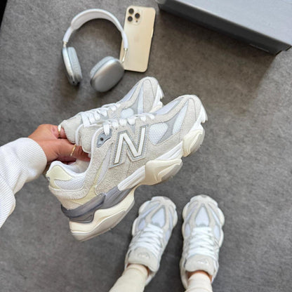 Tênis New Balance 9060 Sea Salt Cinza Prime Couro Legítimo