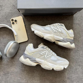Tênis New Balance 9060 Sea Salt Cinza Prime Couro Legítimo