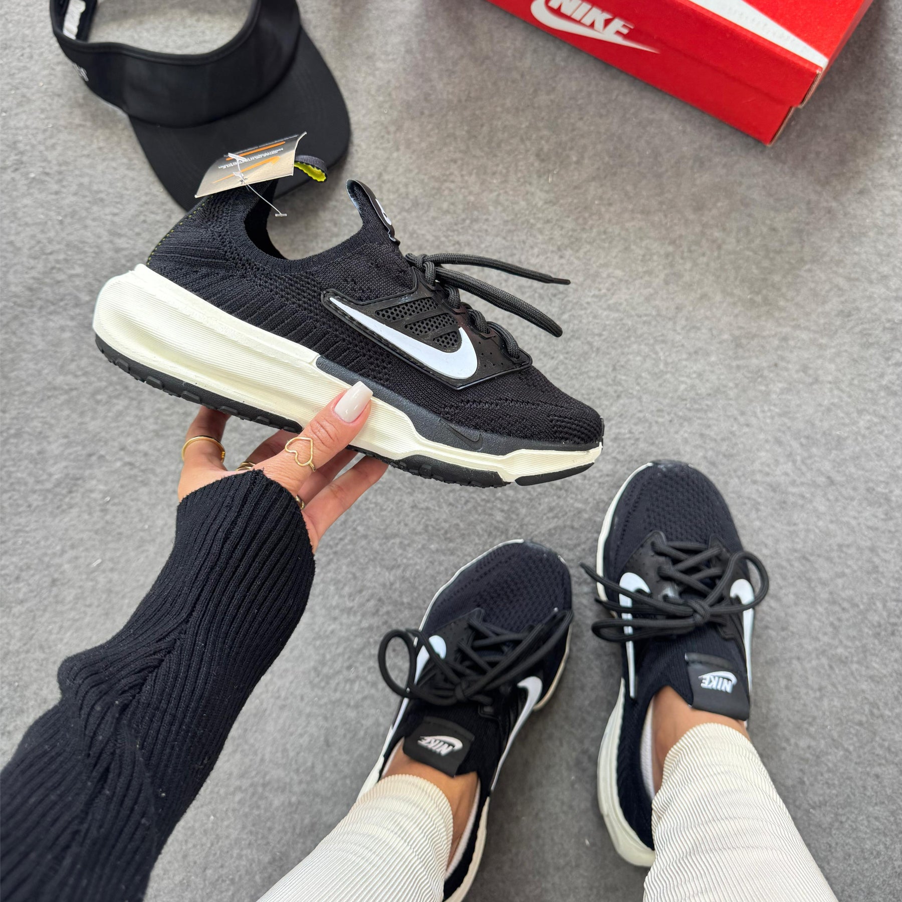 Tênis Nike Knit B3 Preto Off