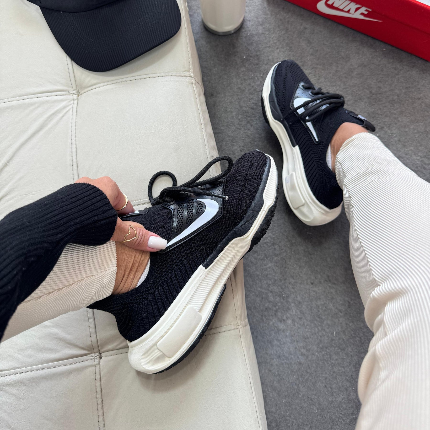 Tênis Nike Knit B3 Preto Off
