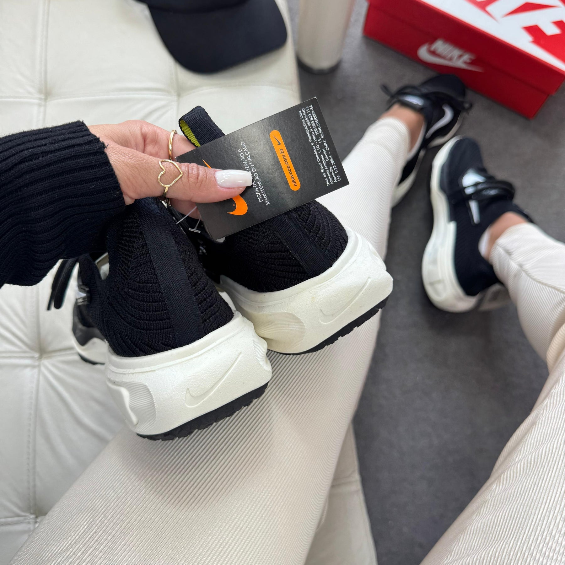 Tênis Nike Knit B3 Preto Off