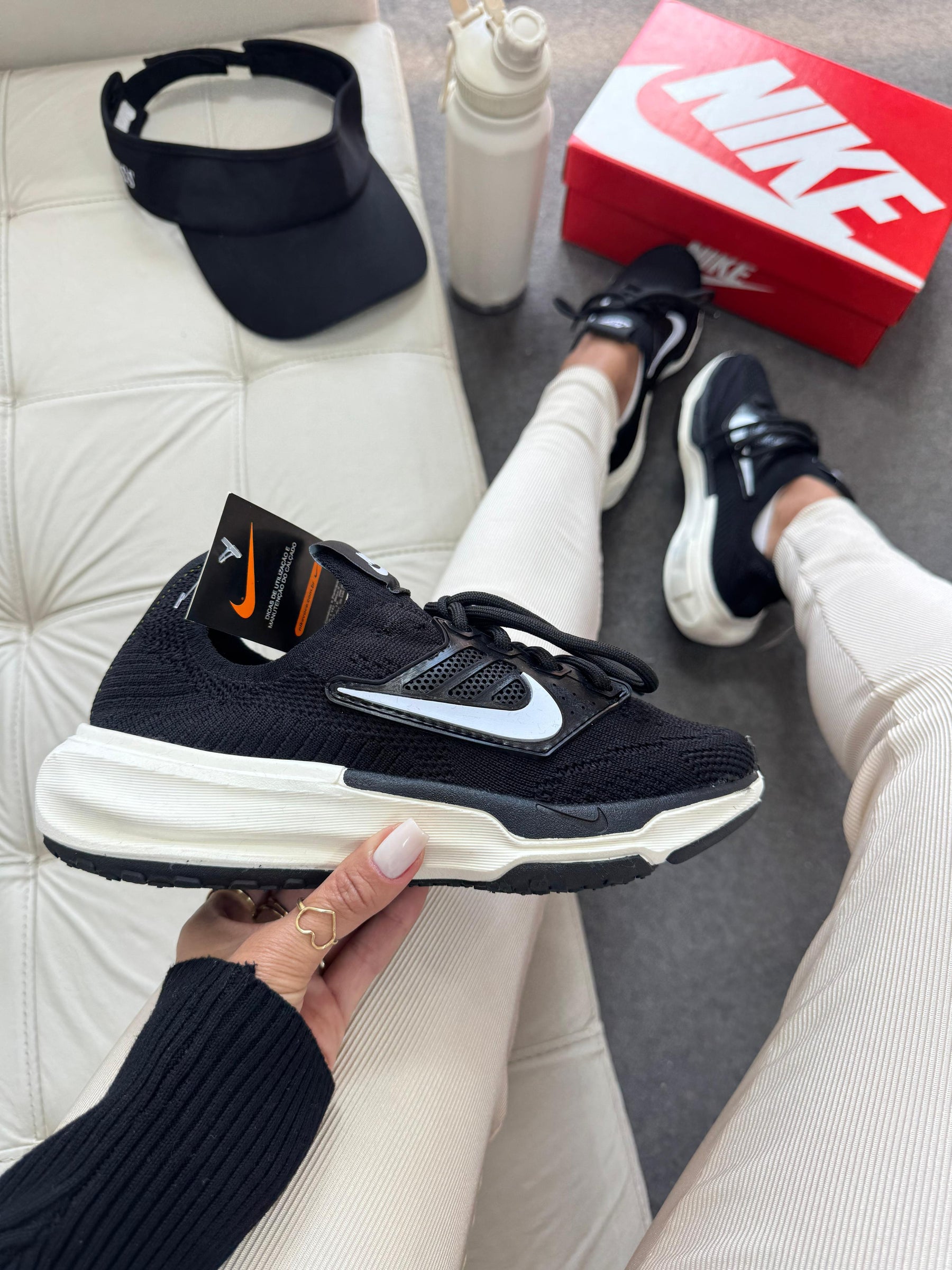 Tênis Nike Knit B3 Preto Off