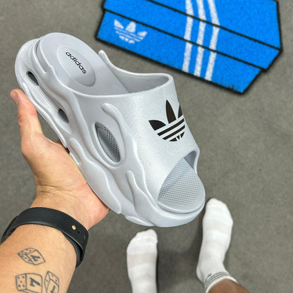 Chinelo Adidas Slid Plataforma Cinza Premium