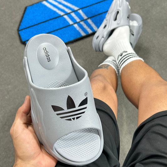 Chinelo Adidas Slid Plataforma Cinza Premium