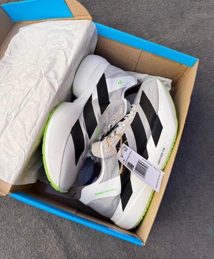 Tênis Adidas Adizero Adios Pro 4 Branco Preto e Verde Prime