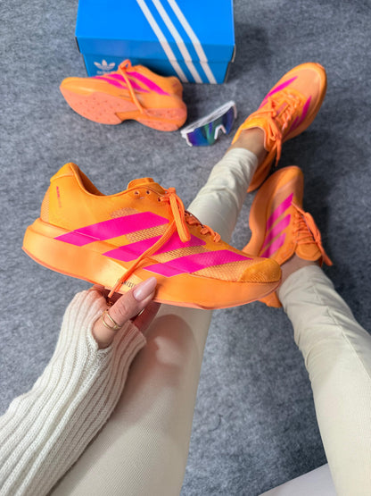 Tênis Adidas  Evo SL Laranja e Pink Prime