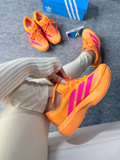 Tênis Adidas  Evo SL Laranja e Pink Prime