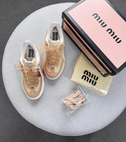 Tênis Quenz Miu Miu Bege Premium
