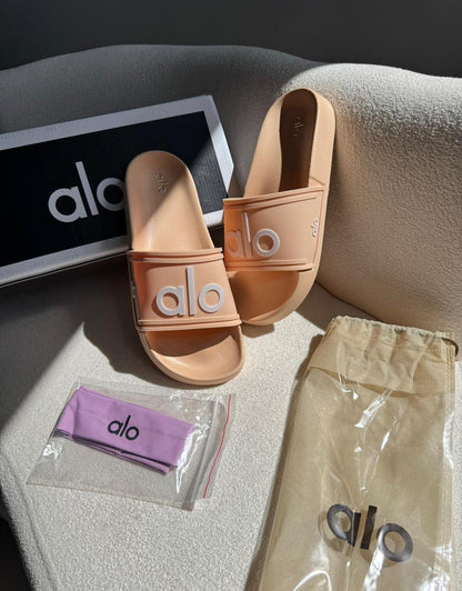 Chinelo Slide Alo Salmão + Tiara Premium