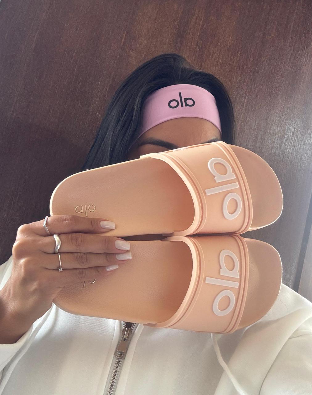 Chinelo Slide Alo Salmão + Tiara Premium