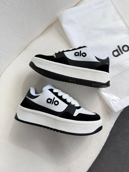 Tênis Alo Branco e Preto Plataforma