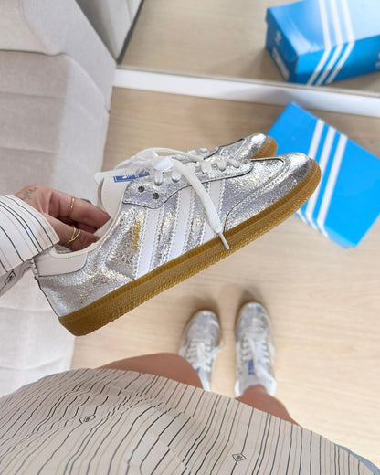 Tênis Adidas Samba OG Silver Metallic Prime
