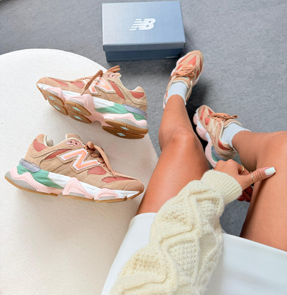 Tênis New Balance 9060 Sea Salt Colorway Couro Legítimo