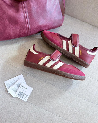 Sapatilha Adidas Samba Mary Jane Flat Bordô Premium