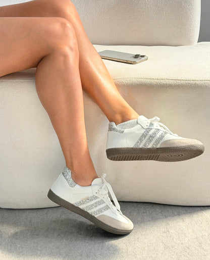 Tênis Adidas Samba OG Branco Branco Brilho