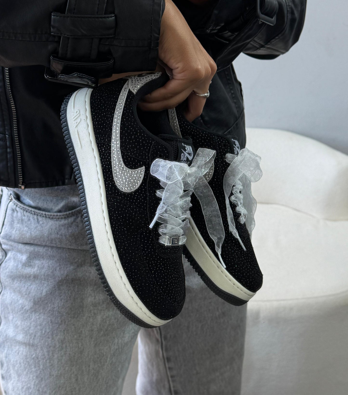 Tênis Nike Air Force Shine Black Premium