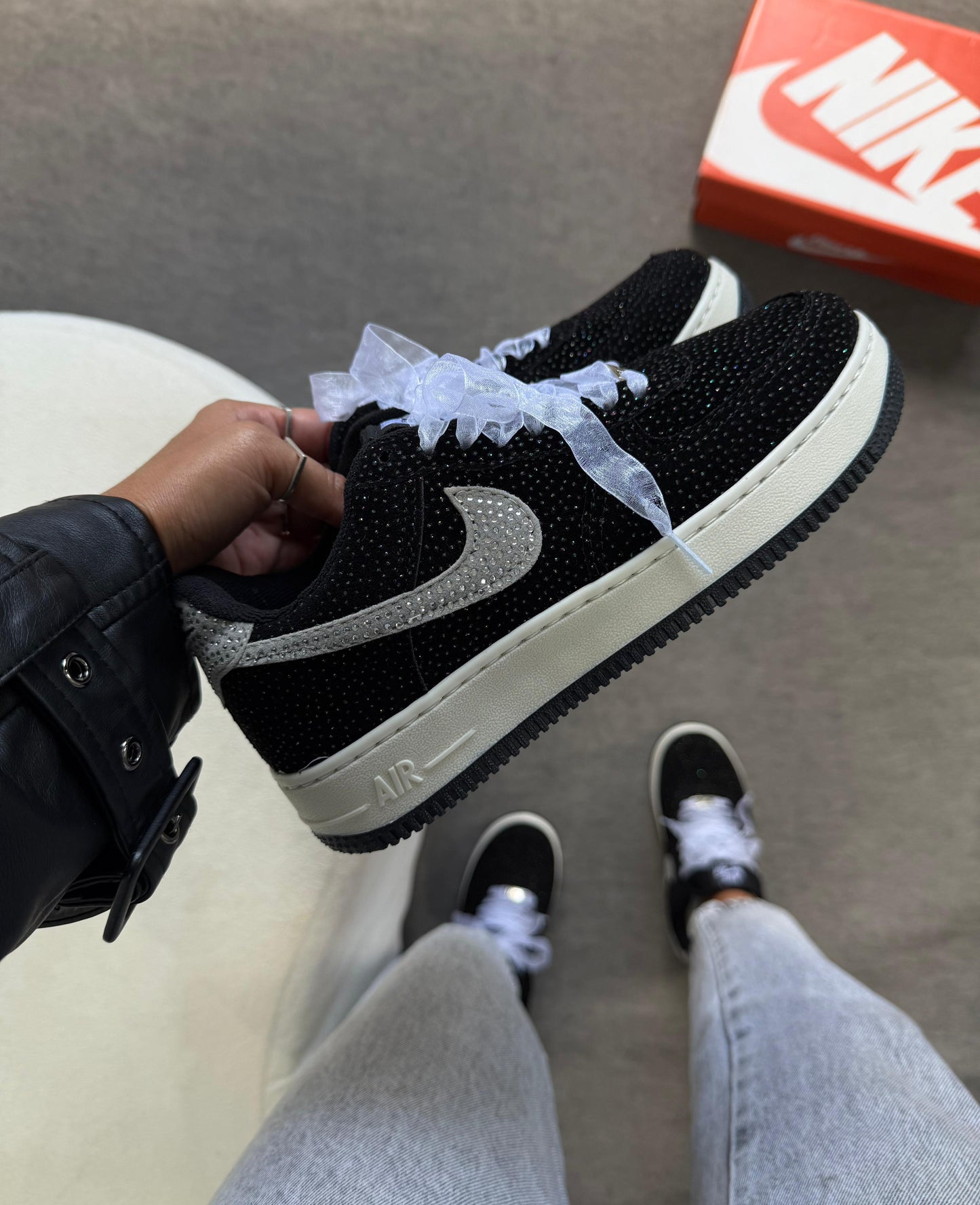 Tênis Nike Air Force Shine Black Premium