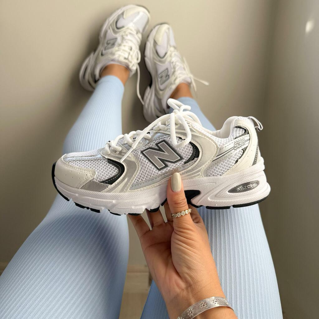 Tênis New Balance 530 Branco e Cinza Prime