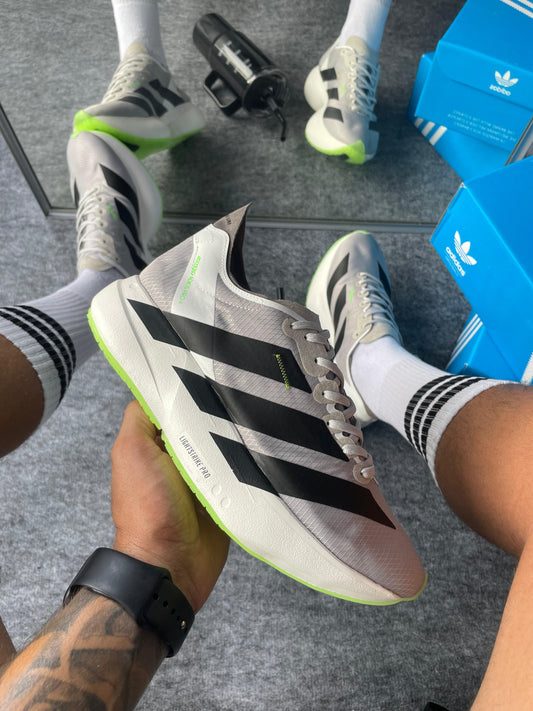 Tênis Adidas Adizero Adios Pro 4 Branco Preto e Verde Prime