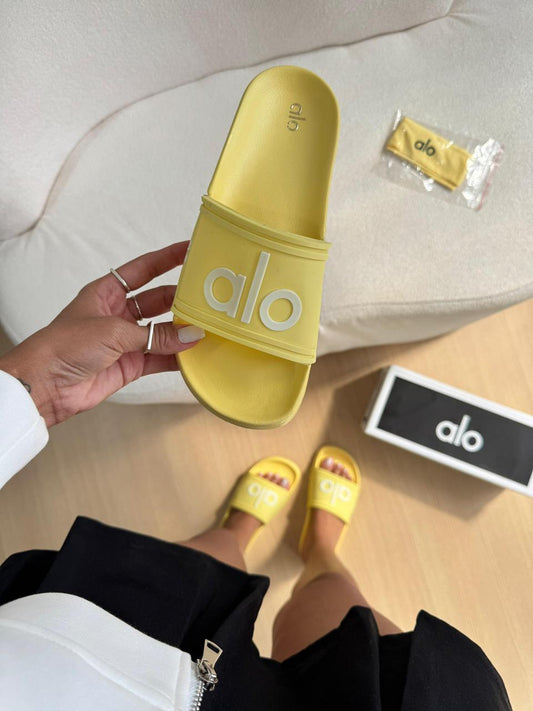 Chinelo Slide Alo Amarelo + Tiara Premium