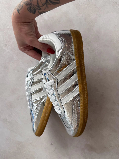 Tênis Adidas Samba OG Silver Metallic Prime