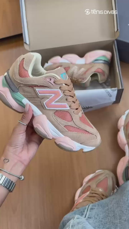 Tênis New Balance 9060 Sea Salt Colorway Couro Legítimo