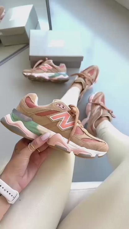 Tênis New Balance 9060 Sea Salt Colorway Couro Legítimo