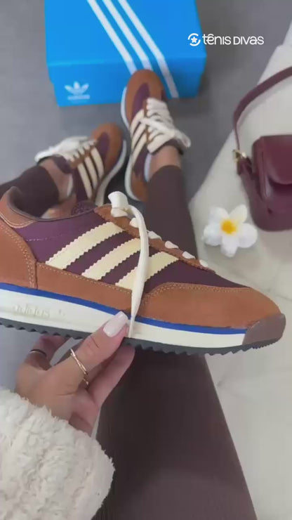Tênis Adidas SL72 Marrom e Vinho Premium