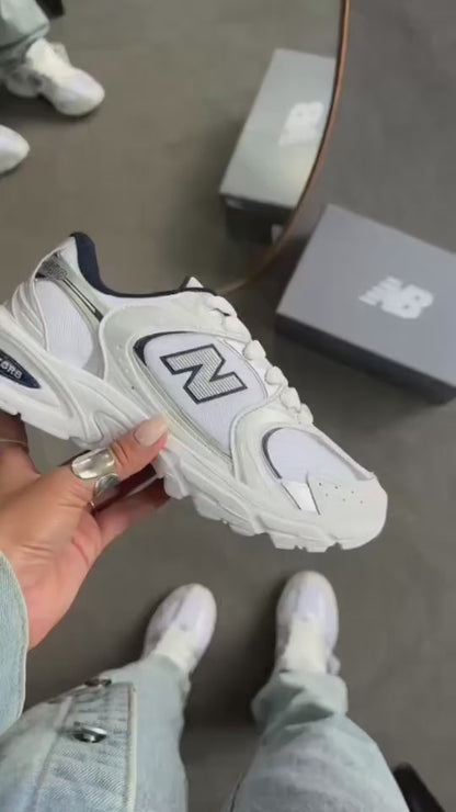 Tênis New Balance 530 Branco e Marinho Premium